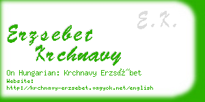 erzsebet krchnavy business card